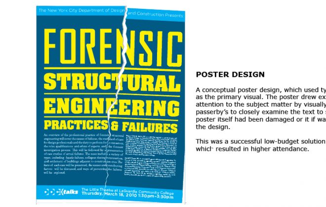 Poster Design for NYC Department of Design & Construction